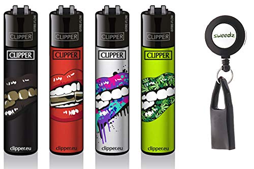 Clipper Lips im 4er- Set mit Gratis Lighter Leasher von SweedZ