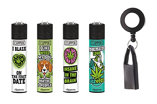 Clipper Weed Slogan #4 im 4er- Set mit Gratis SweedZ Lighter Leash von SweedZ