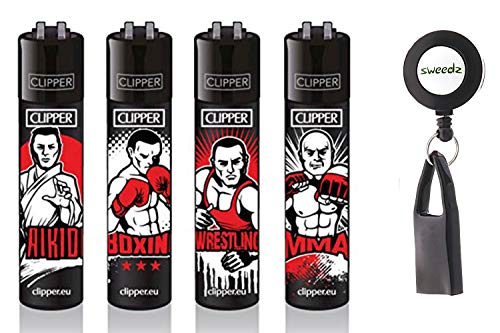 SweedZ Clipper Fight Club im 4er- Set mit Gratis Lighter Leasher von SweedZ