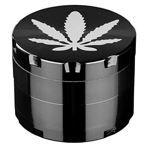 SweedZ Premium Grinder Anthrazit-Hanf 4,0x5,4cm Crusher für Tabak,Spice,Kräuter,Gewürze,Herb,Kaffee 4-teiliges von SweedZ