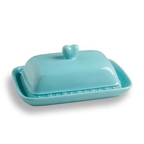 Sweejar Home Butterdose aus Keramik mit Deckel, Käseförmiger Butterhalter, niedliche Butterdose für Arbeitsplatte, Küchendekoration und Butteraufbewahrung (Beige) von Sweejar Home