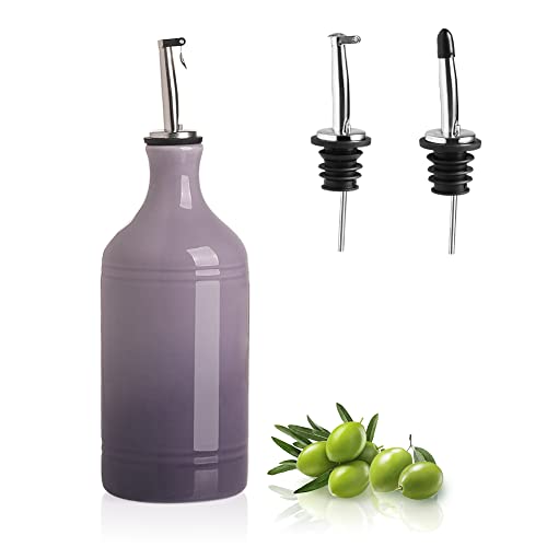 Sweejar Keramik-Olivenöl-Spenderflasche, schützt Öl, um Oxidation zu reduzieren, geeignet für die Aufbewahrung von Öl, Essig, Kaffeesirup und anderen Flüssigkeiten, 467 ml von Sweejar Home