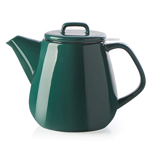 Sweejar Teekanne mit herausnehmbarem Edelstahl-Teesieb, spülmaschinenfest, für losen Tee, Teekannen mit Teesieb für Weihnachten, Frauen, Geschenk (Jade), 1,2 l von Sweejar