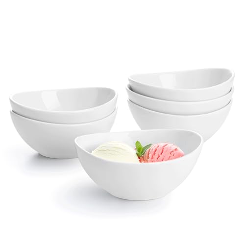 Sweese 101.001 Porzellan Schalen 6-Stück Set für Eiscreme-Wüsten, 285 ml Fassungsvermögen, 5-Zoll Größe, Weiß Sweese 101.001 Porzellan Schalen 6-Stück Set für Eiscreme-Wüsten, 285 ml Fassungsvermögen, 5-Zoll Größe, Weiß von Sweese