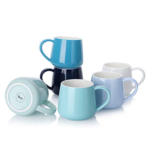 Sweese 618.003 Kaffeebecher – 340 ml für Kaffee, Tee, Kakao, Set mit 6 coolen Farben von Sweese