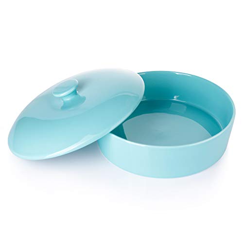 Sweese 740.102 Tortilla-Wärmer aus Porzellan, für bis zu 12 Tortillas, Keramik-Tortilla-Servierer, weißer Tortilla-Halter mit Deckel, mexikanische Fiesta Party, mikrowellen- und ofenfest von Sweese