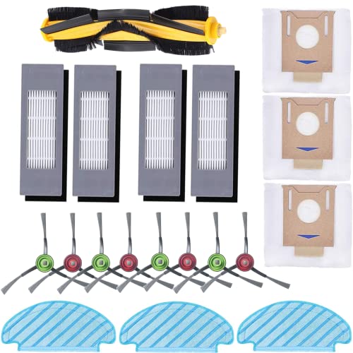Zubehör-Set für Ecovacs DEEBOT N8 Pro N8 Pro+, für Ecovacs DEEBOT Ozmo T8 AIVI T8MAX Staubsauger Roboter Ersatzteile Bürste Filter Wischtücher Staubbeutel(19 Stück) von Sweet D