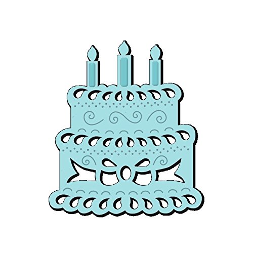 Sweet Dixie Birthday Cake Geburstagstorte Stanze, Metall, Grau, 5.8 x 5.1 x 0.1 cm von Sweet Dixie