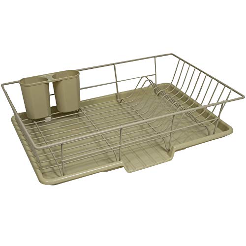 Sweet Home Collection Abtropfgestell-Set mit Abtropfbrett und Utensilienhalter, 30,5 x 48,3 x 12,7 cm, Salbei von Sweet Home Collection
