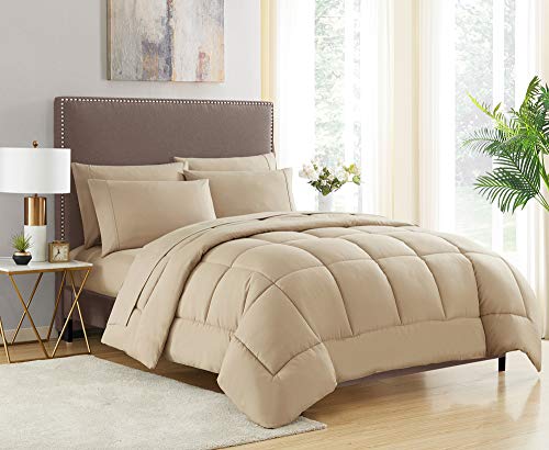 Sweet Home Collection Daunen-Alternative Bettdecke, für alle Jahreszeiten, Wärme, luxuriöse Plüsch-Loft-Mikrofaser-Füllung, Bettwäsche, Kingsize-Bett, Taupe Sweet Home Collection Daunen-Alternative Bettdecke, für alle Jahreszeiten, Wärme, luxuriöse Plüsch-Loft-Mikrofaser-Füllung, Bettwäsche, Kingsize-Bett, Taupe von Sweet Home Collection