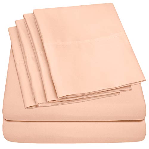 Sweet Home Collection Mikrofaser-Taschen-Set – 2 extra Kissenbezüge strapazierfähig California King pfirsich von Sweet Home Collection