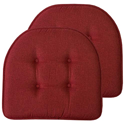 Sweet Home Collection Sitzbezug, rutschfest, U-Form, 43 x 40 cm, Memory-Foam, Wine Burgundy, 2er-Pack von Sweet Home Collection