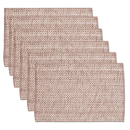 Sweet Home Collection Trends Two Tone 100% Cotton Woven Placemat (6 Pack), 13" x 19", Taupe von Sweet Home Collection