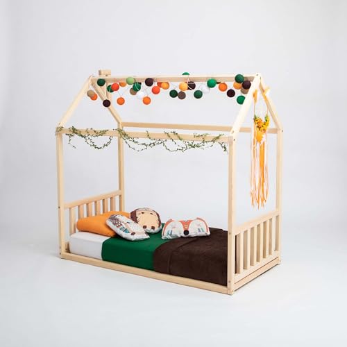 Sweet Home From Wood Hausbett im Montessori-Stil aus Holz (Birkenholz, 160x70cm) von Sweet Home From Wood