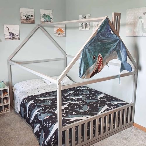 Sweet Home From Wood Hausbett im Montessori-Stil aus Holz (Grau, 190x135cm) von Sweet Home From Wood