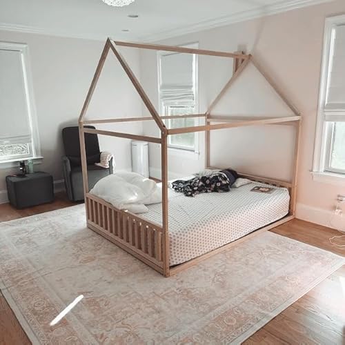 Sweet Home From Wood Hausbett im Montessori-Stil aus Holz (Kiefernholz, 190x135cm) von Sweet Home From Wood