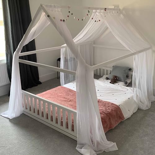 Sweet Home From Wood Hausbett im Montessori-Stil aus Holz (Weiß, 190x135cm) von Sweet Home From Wood