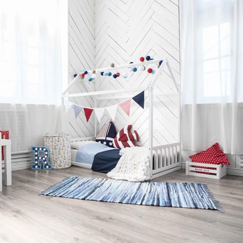 Sweet Home From Wood Hausbett im Montessori-Stil aus Holz (Weiß, 190x90cm) von Sweet Home From Wood