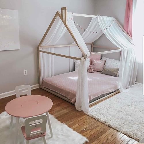 Tipi-Bett Montessori-Bett Montessori-Tipi-Bett Kinderbett Montessori Hausbett (200x140cm, Wood) von Sweet Home From Wood