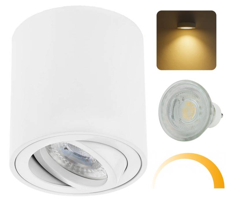 Sweet LED LED Aufbaustrahler GU10 7 W dimmbar LED Deckenspot Aluminium 230 V weiß, Dimmfunktion, Leuchtmittel wechselbar, Warmweiß, 3000K, Deckenaufbauleuchte, Aufbaustrahler, Dimmfunktion Sweet LED LED Aufbaustrahler GU10 7 W dimmbar LED Deckenspot Aluminium 230 V weiß, Dimmfunktion, Leuchtmittel wechselbar, Warmweiß, 3000K, Deckenaufbauleuchte, Aufbaustrahler, Dimmfunktion von Sweet LED