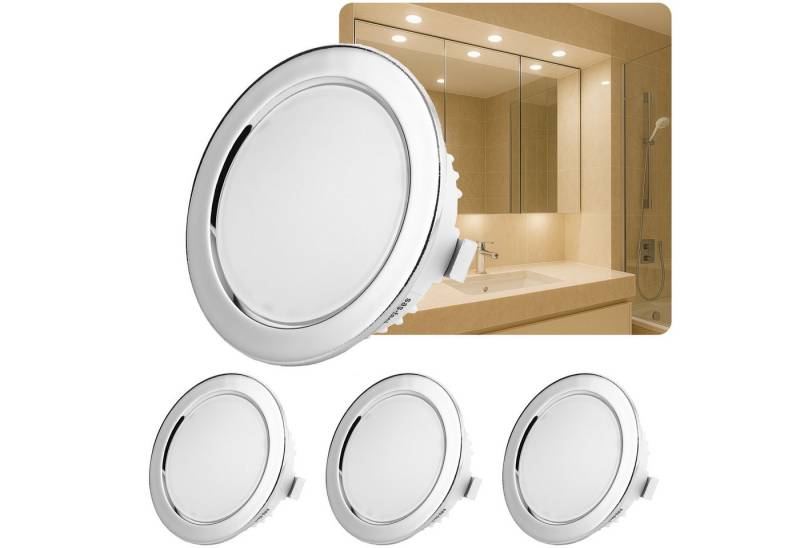 Sweet LED LED Einbaustrahler 4er Set 3,5 W Möbeleinbaustrahler IP44 chromfrabig 12 V, LED fest integriert, 3000K-Warmweiß, Möbeleinbaustrahler, Vitrinenbeleuchtung Sweet LED LED Einbaustrahler 4er Set 3,5 W Möbeleinbaustrahler IP44 chromfrabig 12 V, LED fest integriert, 3000K-Warmweiß, Möbeleinbaustrahler, Vitrinenbeleuchtung von Sweet LED