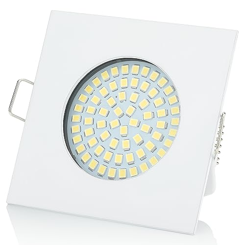 Sweet Led Einbaustrahler flach Spot aus Metall - Deckenspot 3,5W mit 330lm Leuchten 230V Einbauspots, LED Einbauleuchten für Decke (eckig,weiß-warmweiß) von Sweet Led