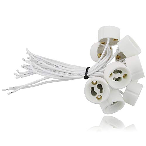 Sweet Led - GU10 Fassung für Halogen und LED leuchtmittel, Lampenfassung 20 Stück - Lampenfassung mit Kabel, GU 10 Fassungen aus Keramik, LED Fassung 230V von Sweet Led