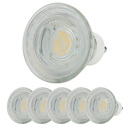 Sweet Led GU10 Lampe, 7W 530 Lumen, 3000 Kelvin Warmweiß, ersetzt 50W Halogenlampen, 38° Strahlwinkel, gu10-Sockel spot, Reflektorlampen, (6) von Sweet Led