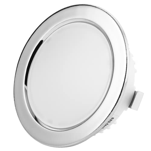Sweet Led flach Einbauleuchte G4 12V IP44 3,5W LED 6500K 190lm Bad leuchte Einbauspot rund Feuchtraum Unterbauleuchte Bohrloch 60mm Möbel Einbaustrahler Chromfarbig von Sweet Led