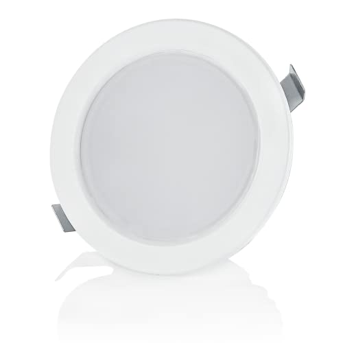 Sweet Led® 1x flache Einbauleuchte 220-240V IP44 - Möbeleinbauleuchte 3,5W LED - Badleuchte Einbauspot rund - Ultra Flache mini Feuchtraumleuchte - Möbel Einbaustrahler - Weiß, warmweiß von Sweet Led