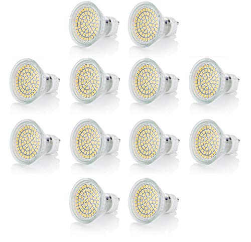 Sweet Led 12x LED Lampe 230V IP20 3W Leuchtmittel 280 Lumen Deckenleuchte rund 120° Abstrahlwinkel aus Glas mit Keramiksockel Steckbirne Glühlampe - warmweiß 3000K von Sweet Led