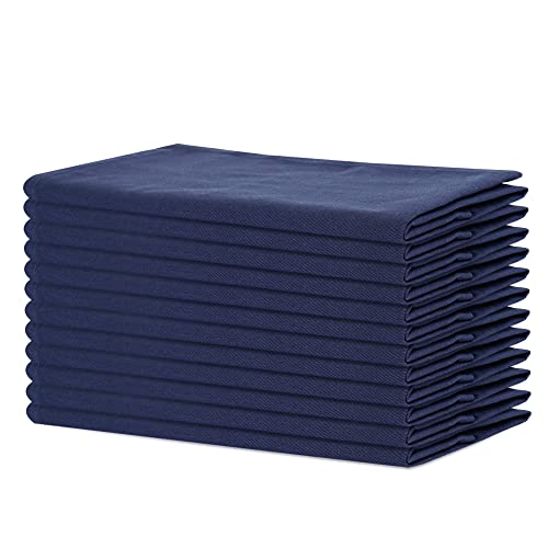 Sweet Needle - Packung mit 12-100% Baumwolle Übergroße Servietten 50 cm x 50 cm (20 Zoll x 20 Zoll), Marine - Schweres Gewebe für den täglichen Gebrauch mit Gehrung Ecken beenden von Sweet Needle