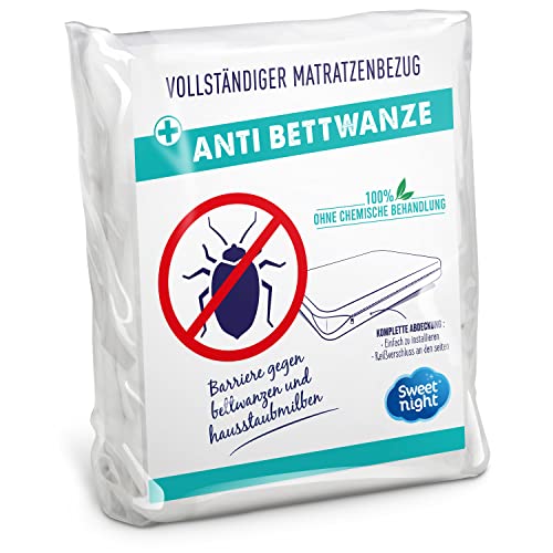 Sweetnight - Housse intégrale matelas 135x200x25 cm | Anti-Punaise de lit et Anti-acariens | Protège intégralement votre matelas | Fermeture à glissière | Sans traitement chimique | Ep. jusqu'à 25 cm von SWEET NIGHT