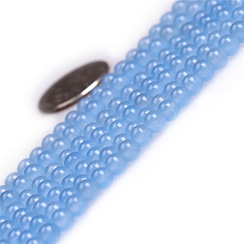 SHG Store Größe wählbar rund blau Achat Perlen Strang 38,1 cm Schmuckherstellung Perlen, Achat, blau, 4 mm von GEM-INSIDE CREATE YOUR OWN FASHION