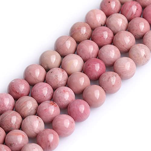 Sweet & Happy Girl's Gemstone Art Beads shgbeads, 12–16 mm, Rhodonit-Edelstein-Perlen, für Schmuckherstellung, 38 cm (15 Zoll), Red 8mm, 8 mm von GEM-INSIDE CREATE YOUR OWN FASHION