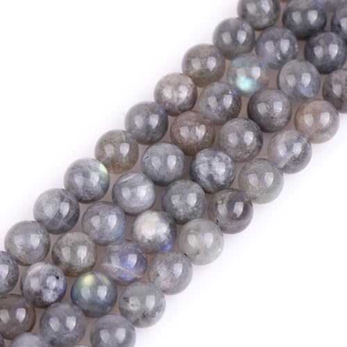 Edelstein-Perlen für Schmuckherstellung, AAA-Qualität, Halbedelstein, rund, Blau, Regenbogen, Labradorit, 6 mm. von GEM-INSIDE CREATE YOUR OWN FASHION