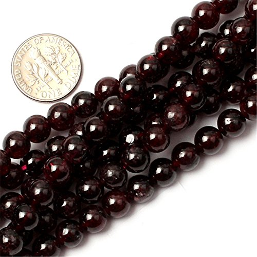 SHG Store Rot 6mm Edelstein Granat Naturperlen Strang 15 Zoll Schmuckherstellung Perlen von GEM-INSIDE CREATE YOUR OWN FASHION