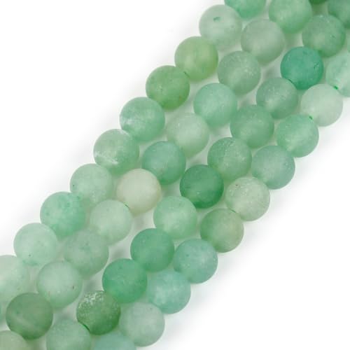 Sweet & Happy Girl's Store SHGbeads 6 mm Frostmatte grüne Aventurin-Jade, Halbedelstein, runde lose Perlen für Schmuckherstellung, Bastelbedarf, 38,1 cm von GEM-INSIDE CREATE YOUR OWN FASHION