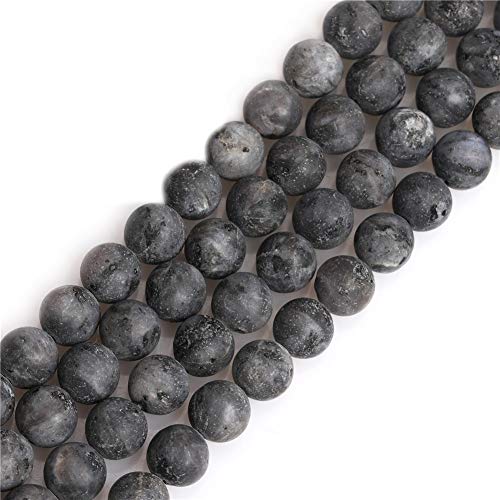 Sweet & Happy Girl's Store SHGbeads 8 mm Larvikit Jaspis Halbedelstein, runde lose Perlen für Schmuckherstellung, DIY, Handarbeit, Bastelbedarf, 38,1 cm von GEM-INSIDE CREATE YOUR OWN FASHION