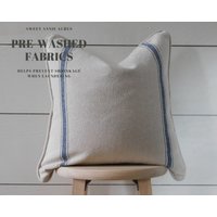 Abstand Paspelrand Getreidesack Kissenbezug | Futtersack Deckel Landhaus Doppelte Blaue 3Er Streifen Abstand Paspelrand Getreidesack Kissenbezug | Futtersack Deckel Landhaus Doppelte Blaue 3Er Streifen von SweetAnnieAcres