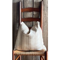 Getreidesack Kissenbezug | Landhaus Hellbraun 12 Streifen Inlett Beige Hintergrund Reißverschluss Getreidesack Kissenbezug | Landhaus Hellbraun 12 Streifen Inlett Beige Hintergrund Reißverschluss von SweetAnnieAcres