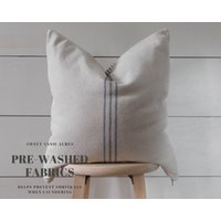 Getreidesack & Inlettkissenbezug | Landhaus Streifen Kissenbezug Blauer 9Er Beige Stoff Reißverschluss Ticking Zurück Getreidesack & Inlettkissenbezug | Landhaus Streifen Kissenbezug Blauer 9Er Beige Stoff Reißverschluss Ticking Zurück von SweetAnnieAcres