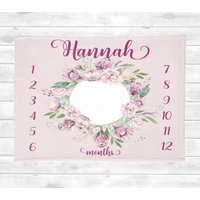 Baby Mädchen Meilenstein Decke, Blumenkranz Monat Decke Monatliche von SweetBabyDays