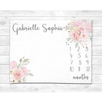 Baby Mädchen Meilenstein Decke, Blumenkranz Monat Decke Monatliche Baby Mädchen Meilenstein Decke, Blumenkranz Monat Decke Monatliche von SweetBabyDays