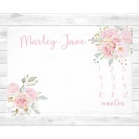 Baby Mädchen Meilenstein Decke, Blumenkranz Monatsdecke, Decke Babydecke Monatliche Baby Mädchen Meilenstein Decke, Blumenkranz Monatsdecke, Decke Babydecke Monatliche von SweetBabyDays