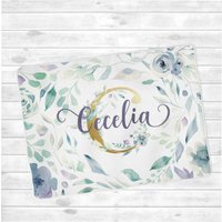 Babydecke | Personalisierte Baby-Decke Baby Mädchen Decke Namensdecke Lila Swaddle Empfang Benutzerdefinierte von SweetBabyDays