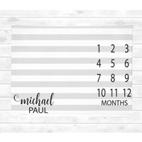 Einfache Baby Meilenstein Decke Junge Monat Baby-Dusche-Geschenk-Wachstum-Decke Personalisierte Babydecke Fleece von SweetBabyDays