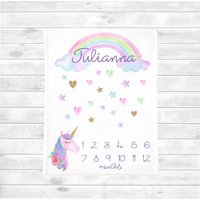 Einhorn-Meilenstein-Decke Mädchen-Baby-Monat-Decke Baby-Dusche-Geschenk Wachstums-Decke Meilenstein-Baby-Decke Fleece-Decke Einhorn-Meilenstein-Decke Mädchen-Baby-Monat-Decke Baby-Dusche-Geschenk Wachstums-Decke Meilenstein-Baby-Decke Fleece-Decke von SweetBabyDays