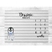 Pinguin Baby Meilenstein Decke Junge Monat Shower Geschenk Wachstumsdecke Personalisierte Babydecke Jungen Fleece Sm142 Pinguin Baby Meilenstein Decke Junge Monat Shower Geschenk Wachstumsdecke Personalisierte Babydecke Jungen Fleece Sm142 von SweetBabyDays