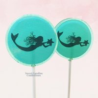 Meerjungfrau-Lutscher, Meerjungfrau Gastgeschenke, Aqua Blaue Lutscher, Meerjungfrau-Party, Süßigkeits-Lutscher, Schein-Lutscher, Süße von SweetCarolineConfect